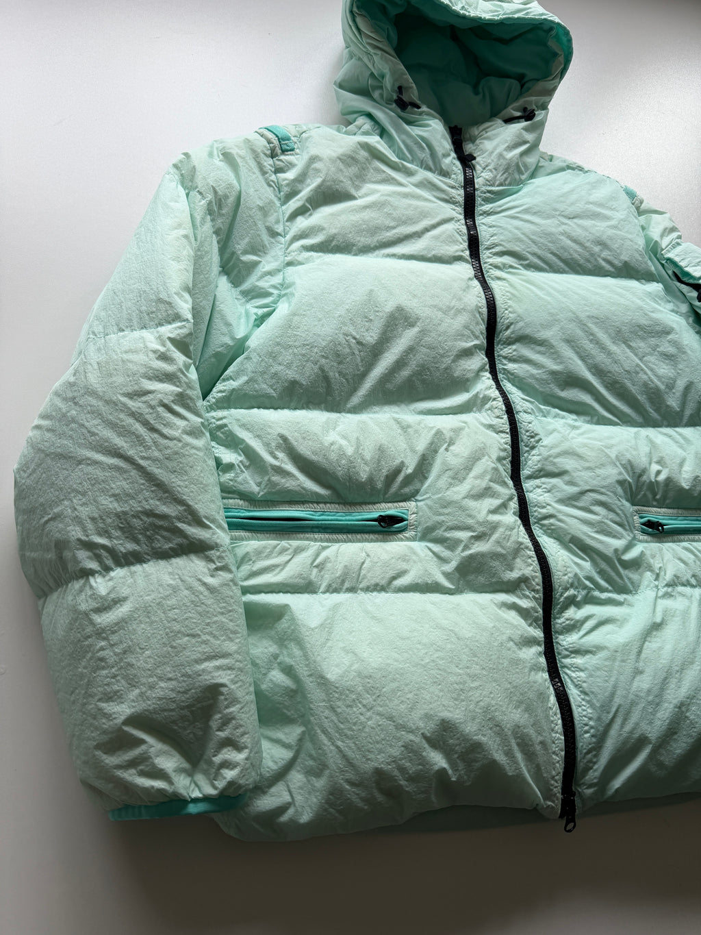 Stone Island Garment Dyed Down Jacket Mintgreen