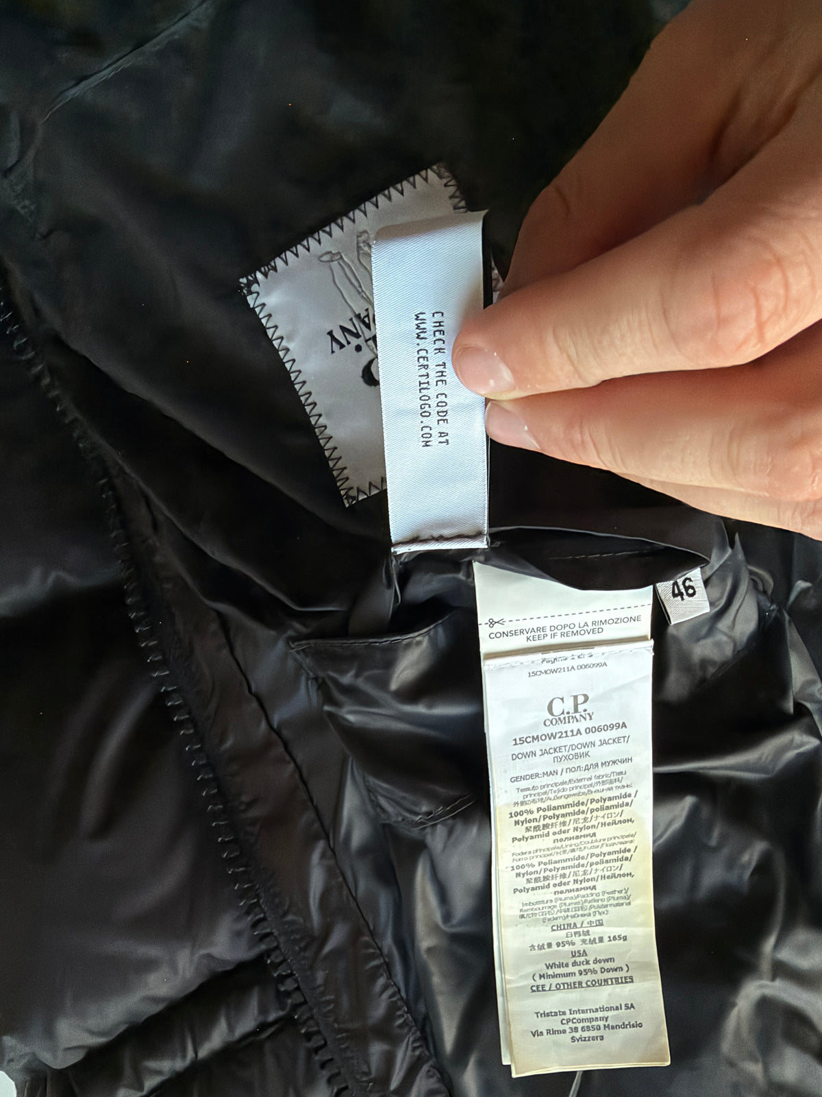 CP Company DD Shell Down Jacket Black