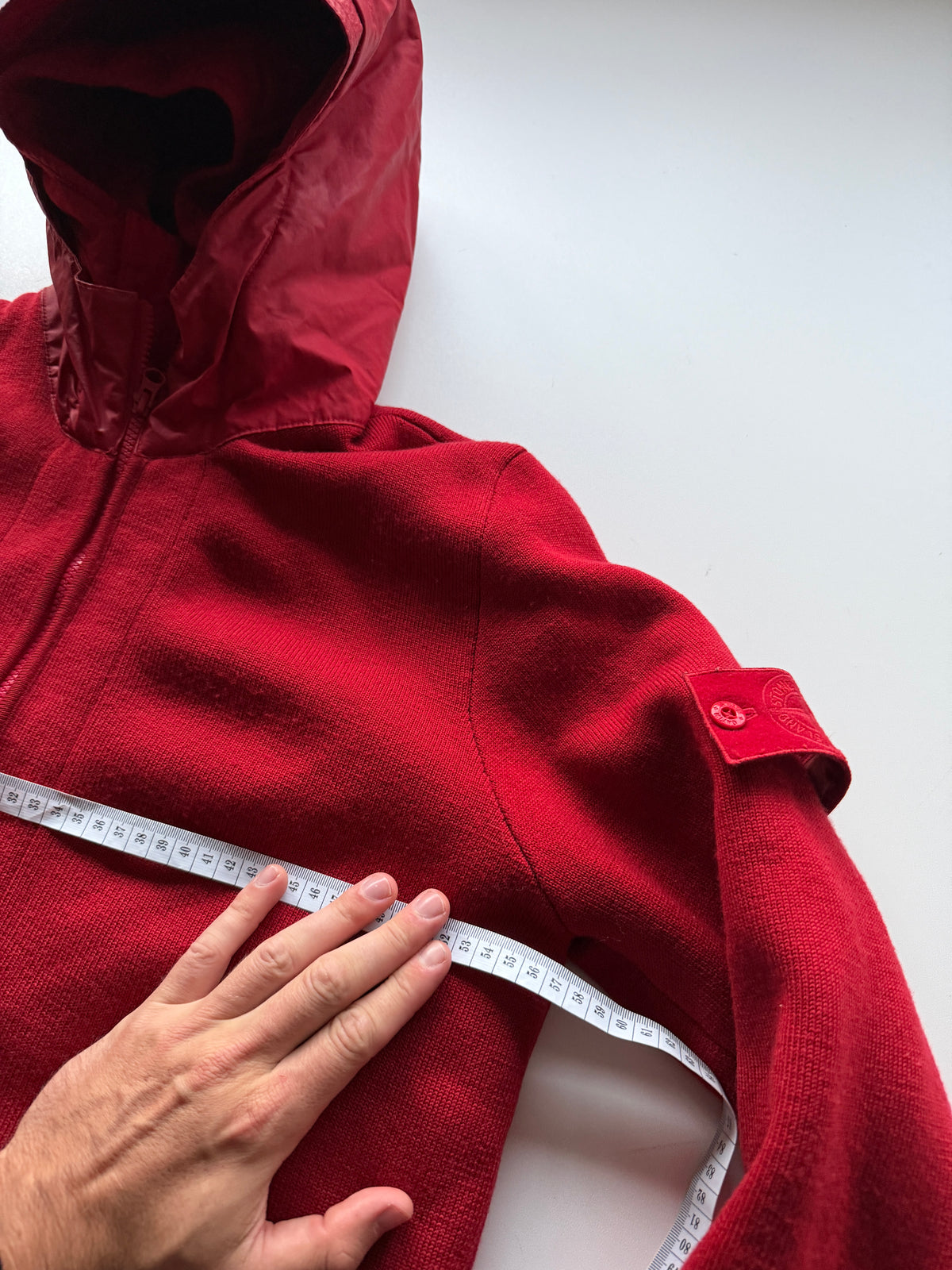 Stone Island 2013 Red Ghost Piece Mussola Gommata Rope Jacket