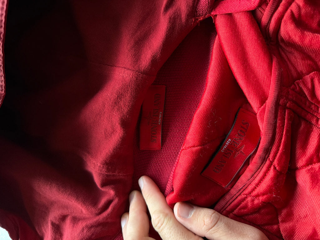 Stone Island 2013 Red Ghost Piece Mussola Gommata Rope Jacket