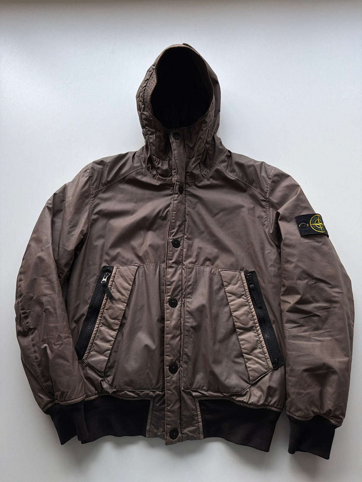 Stone Island Mussola Gommata Jacket Brown
