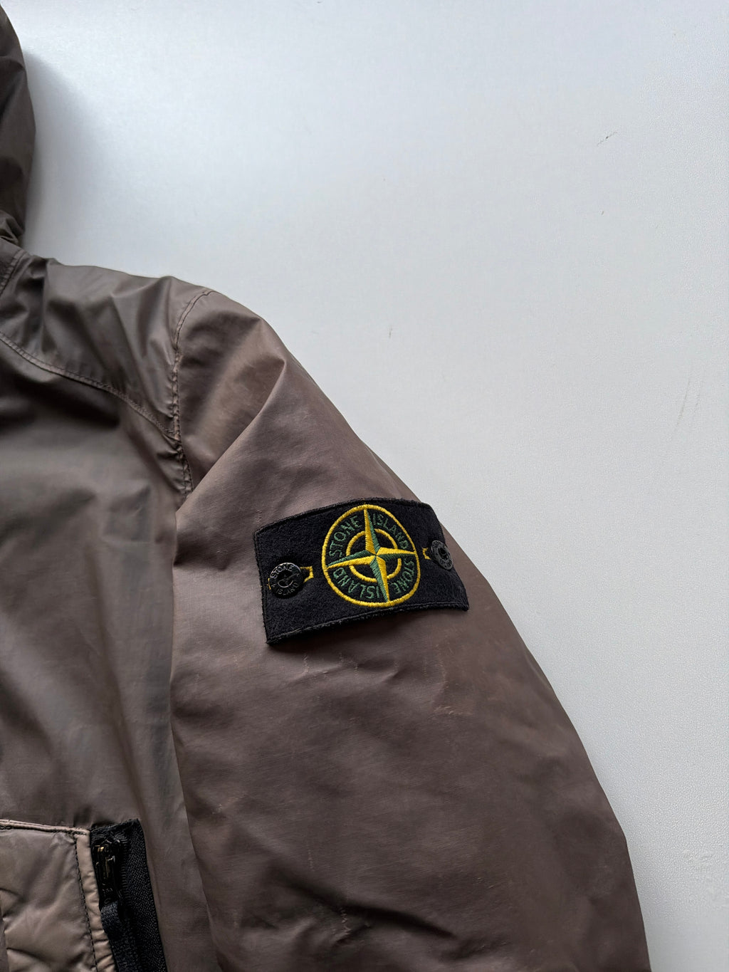 Stone Island Mussola Gommata Jacket Brown