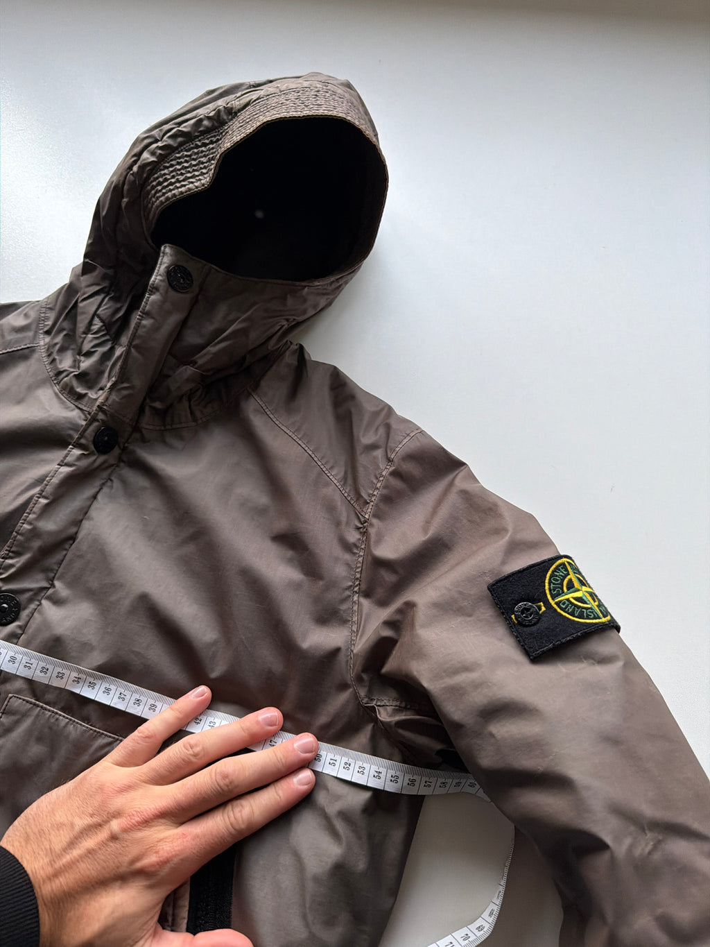 Stone Island Mussola Gommata Jacket Brown