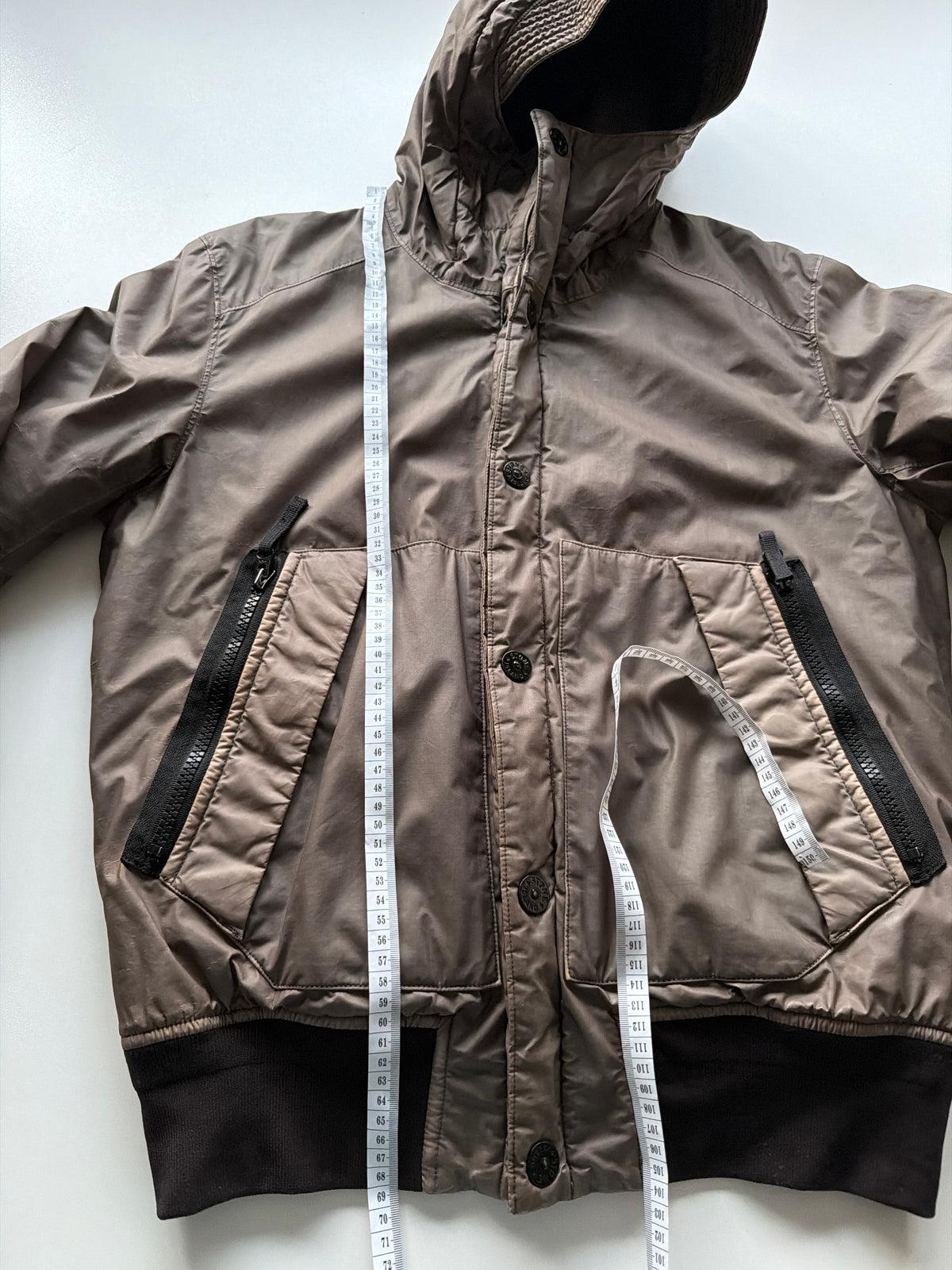 Stone Island Mussola Gommata Jacket Brown