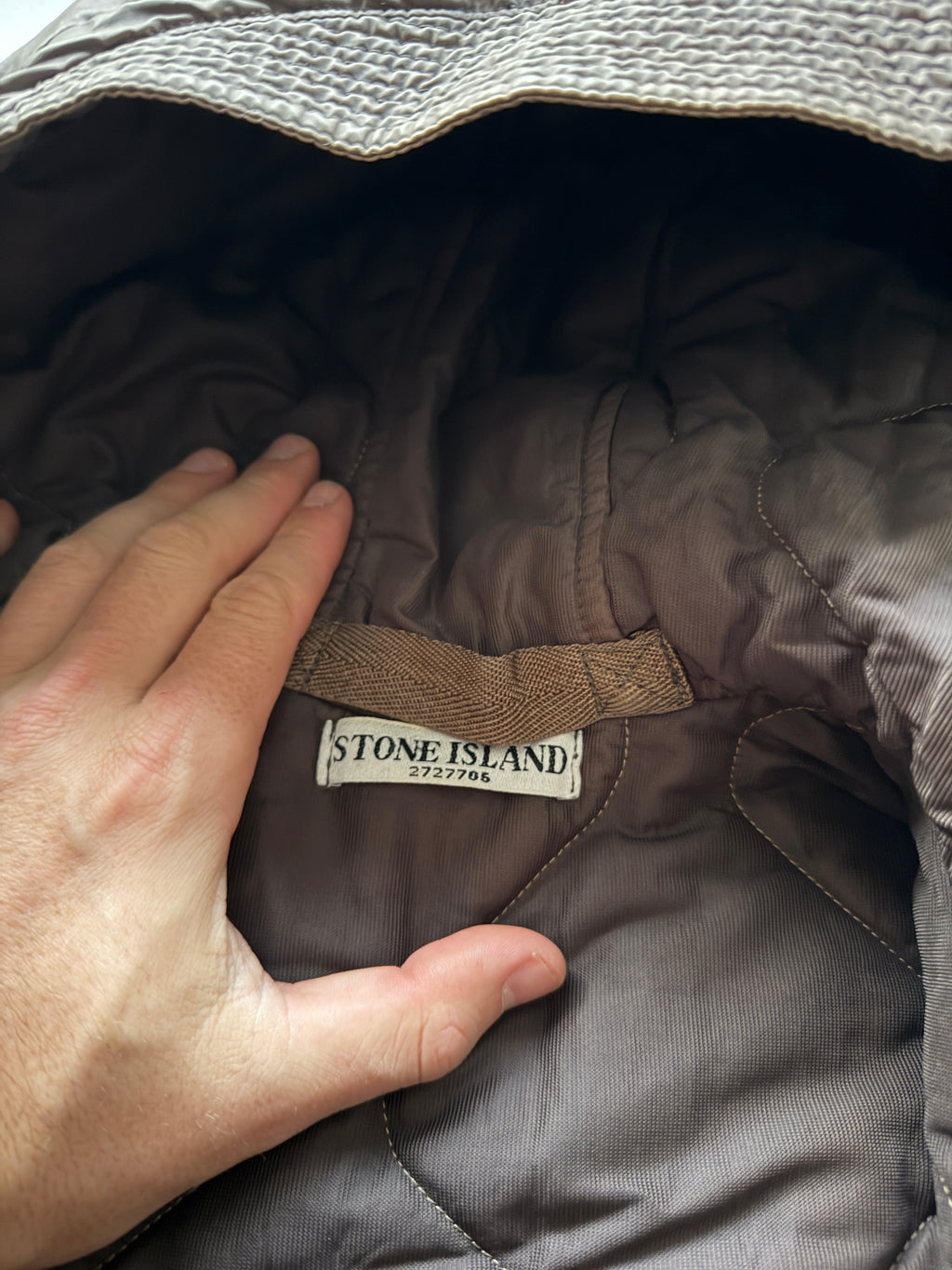 Stone Island Mussola Gommata Jacket Brown