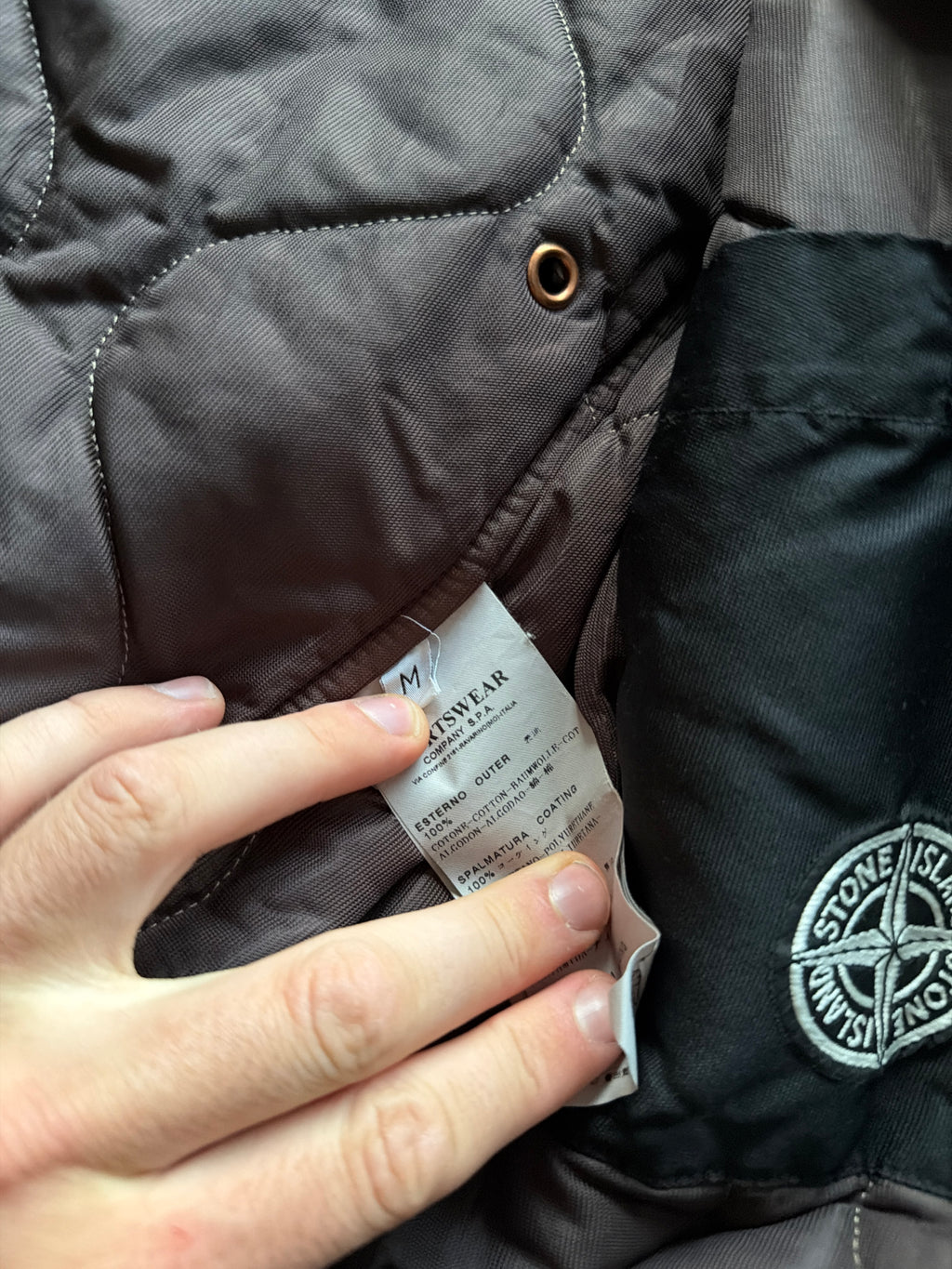 Stone Island Mussola Gommata Jacket Brown