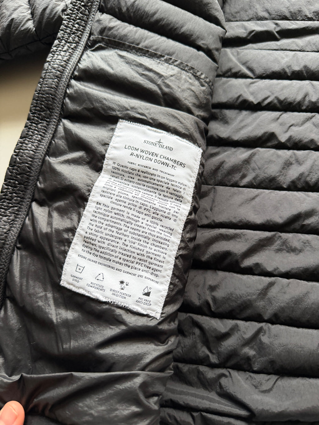 Stone Island Loom Woven Nylon Down Jacket