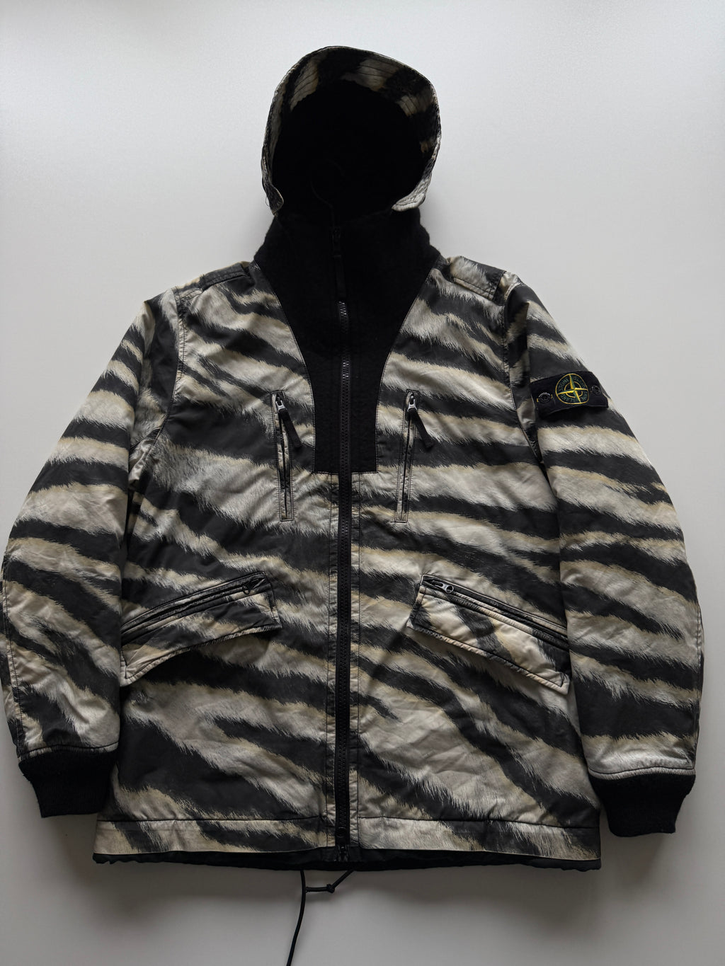 Stone island white tiger camo primaloft jacket