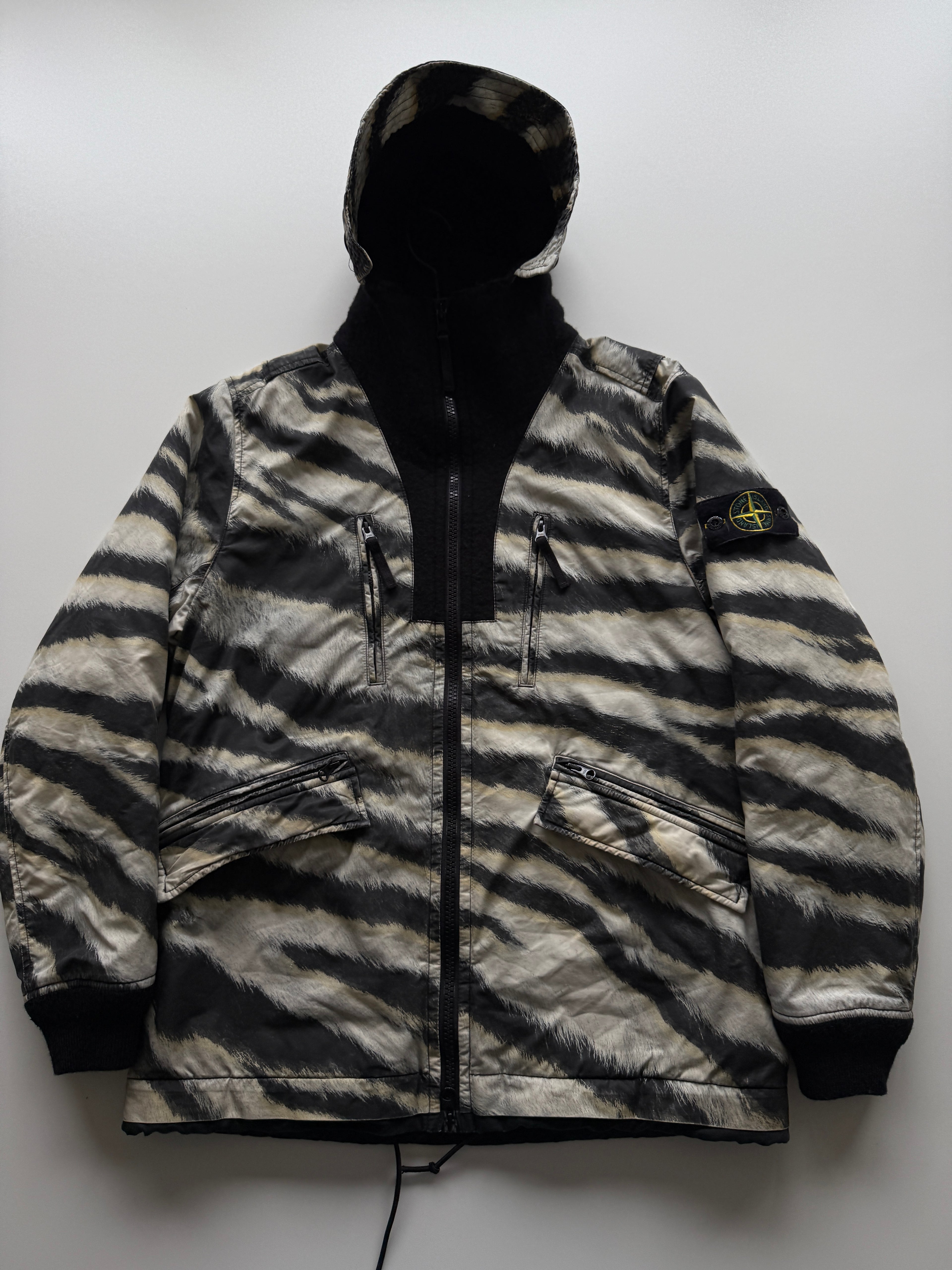 Stone island white tiger camo primaloft jacket