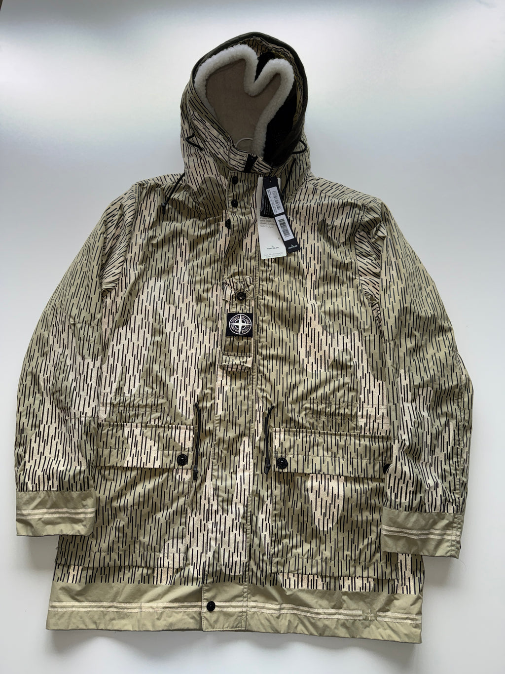 Stone island rain camo reflective jacket