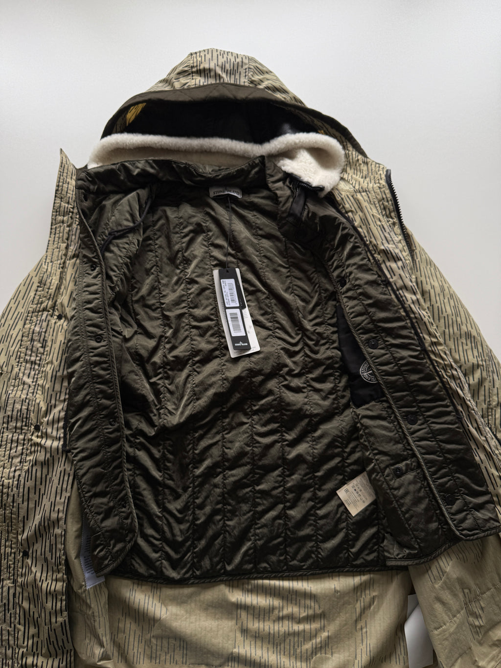 Stone island rain camo reflective jacket