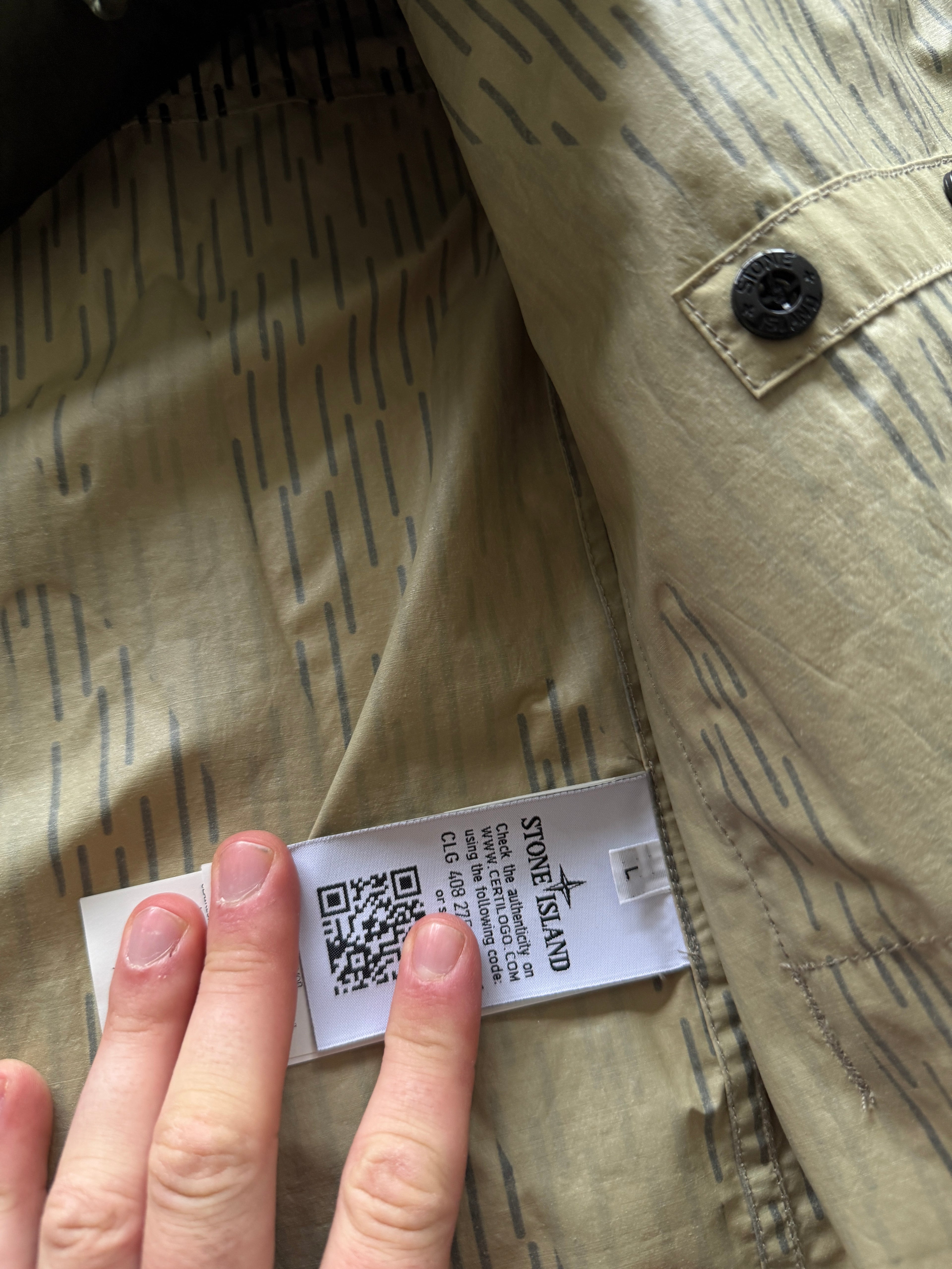 Stone island rain camo reflective jacket