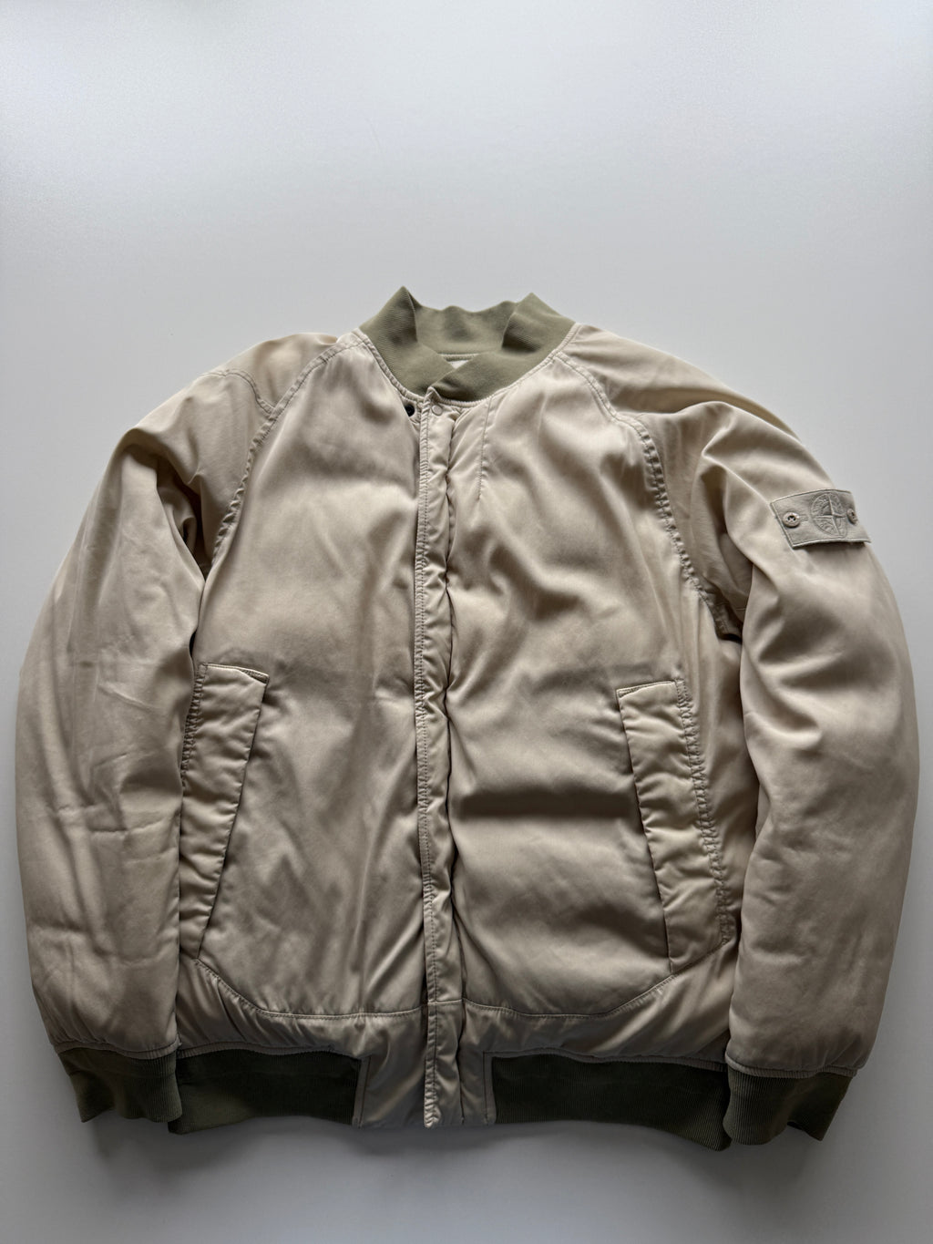 Stone island stretch wool nylon ghost bomber jacket