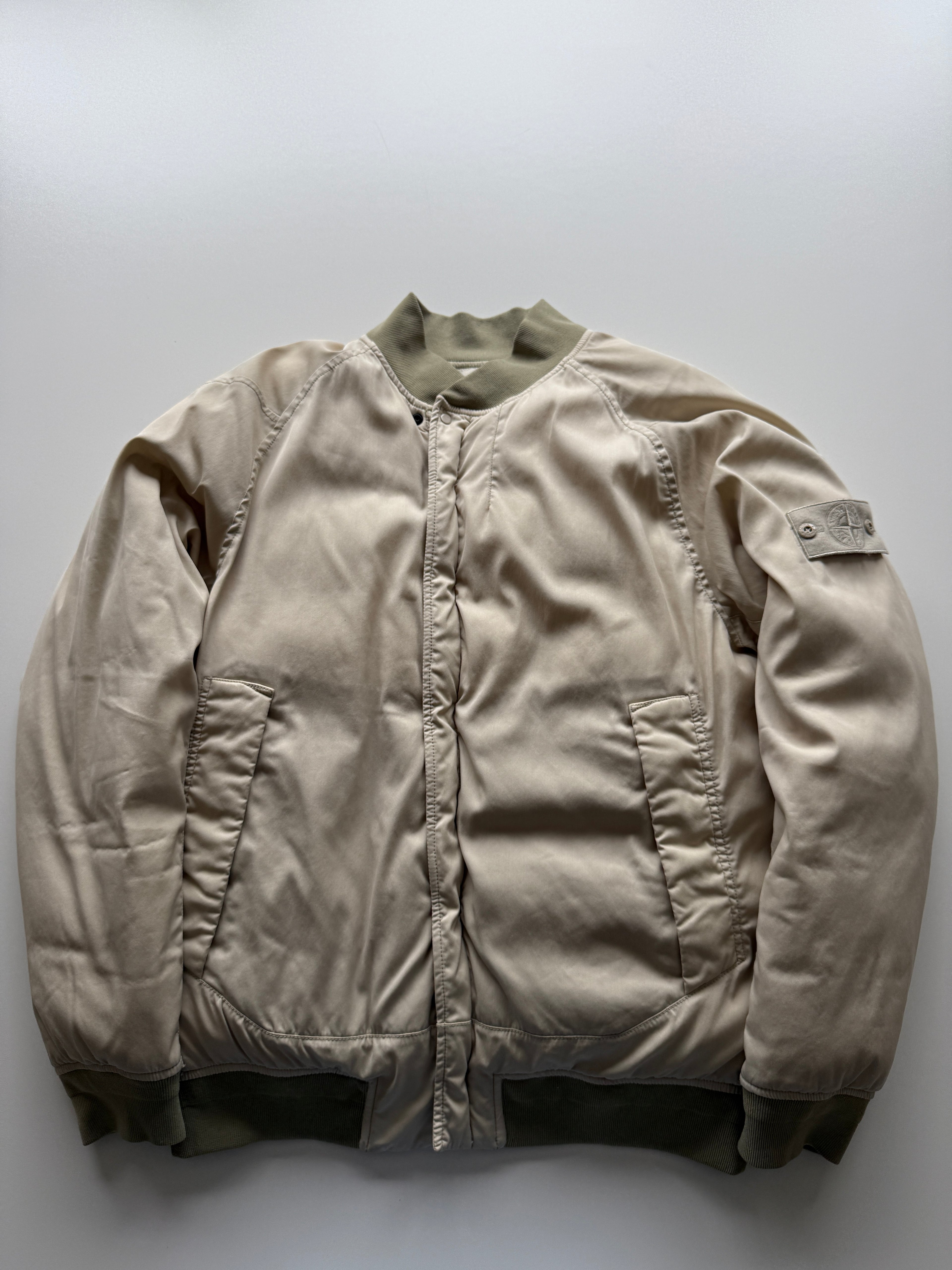 Stone island stretch wool nylon ghost bomber jacket