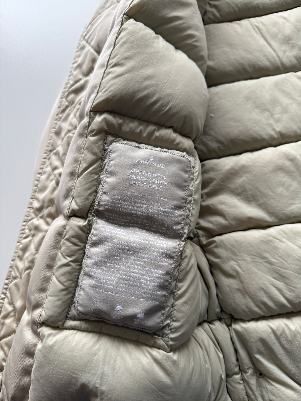 Stone island stretch wool nylon ghost bomber jacket