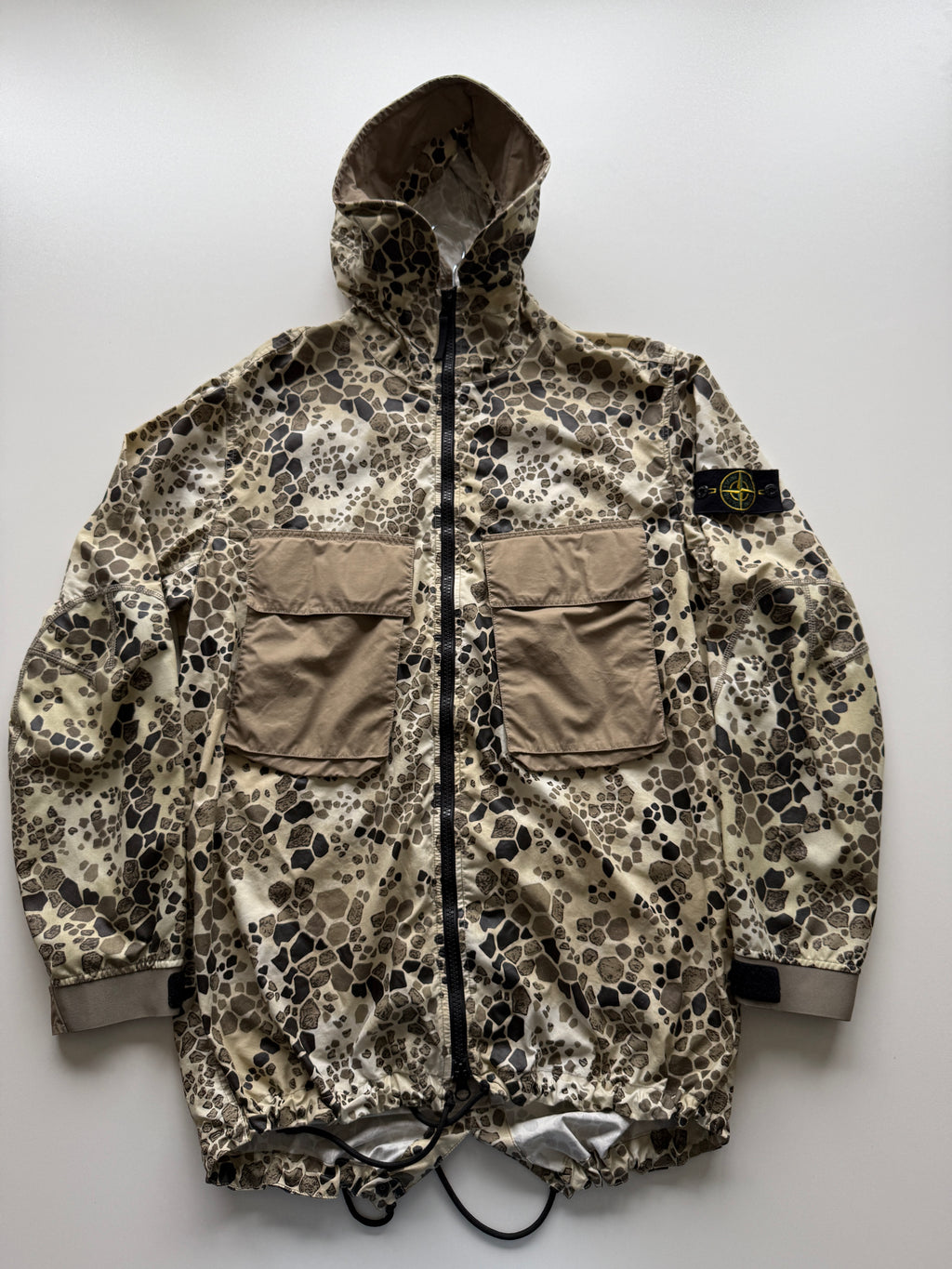 Stone island alligator camo parka jacket