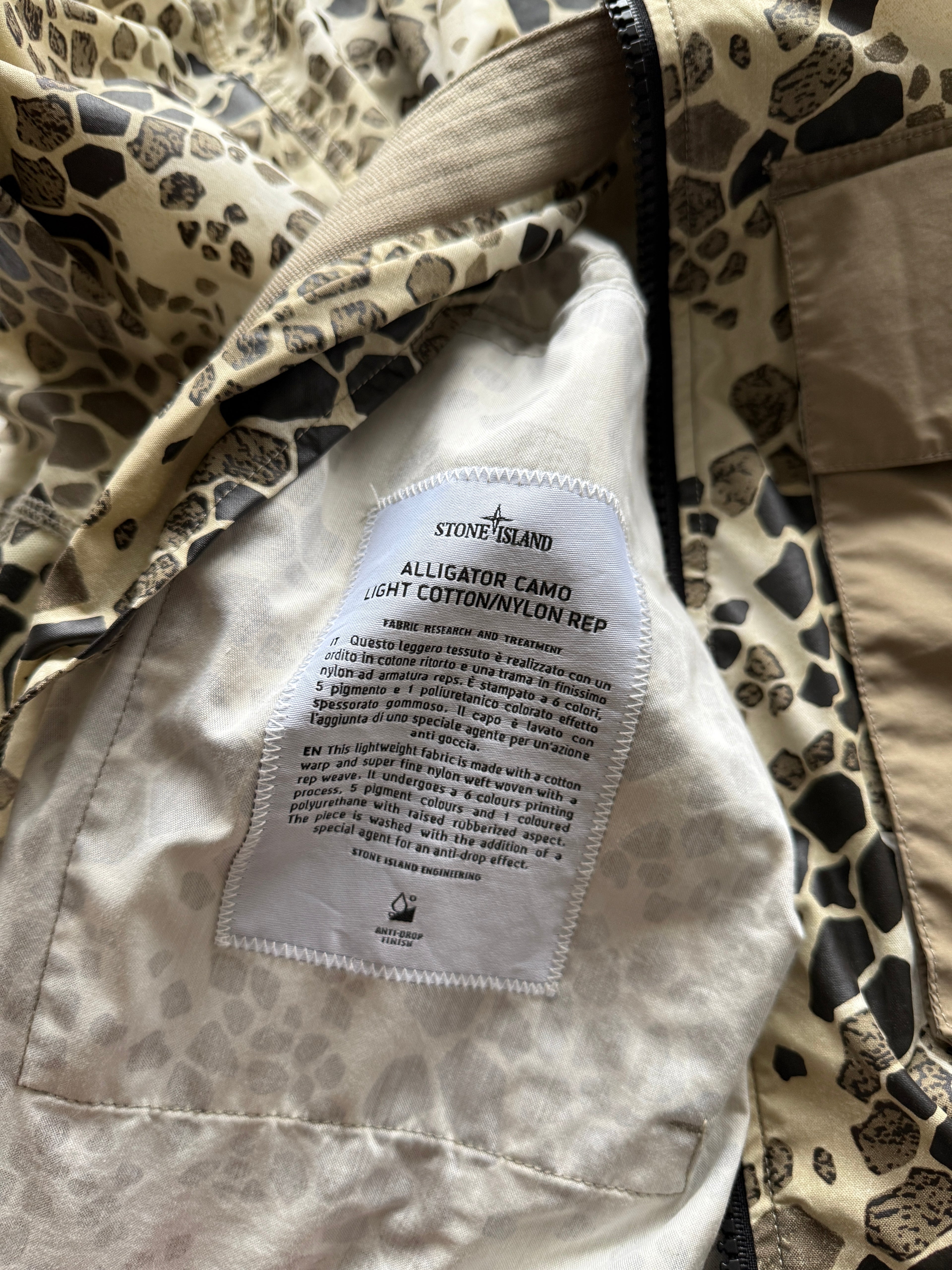 Stone island alligator camo parka jacket