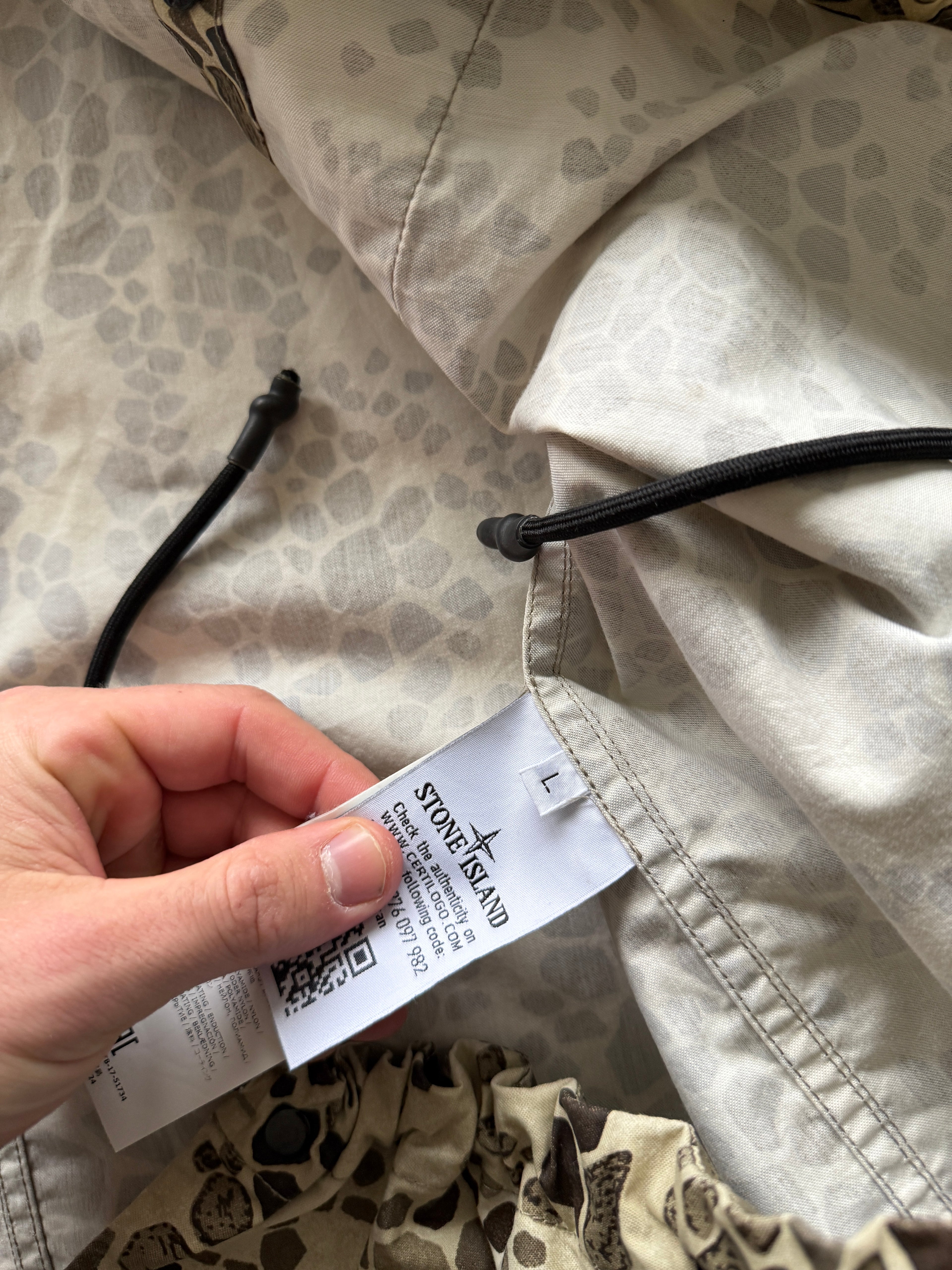 Stone island alligator camo parka jacket