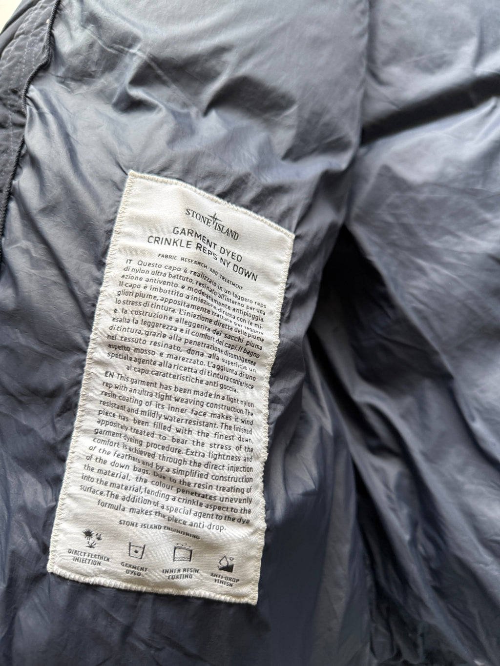 Stone Island Garment Dyed Down Jacket