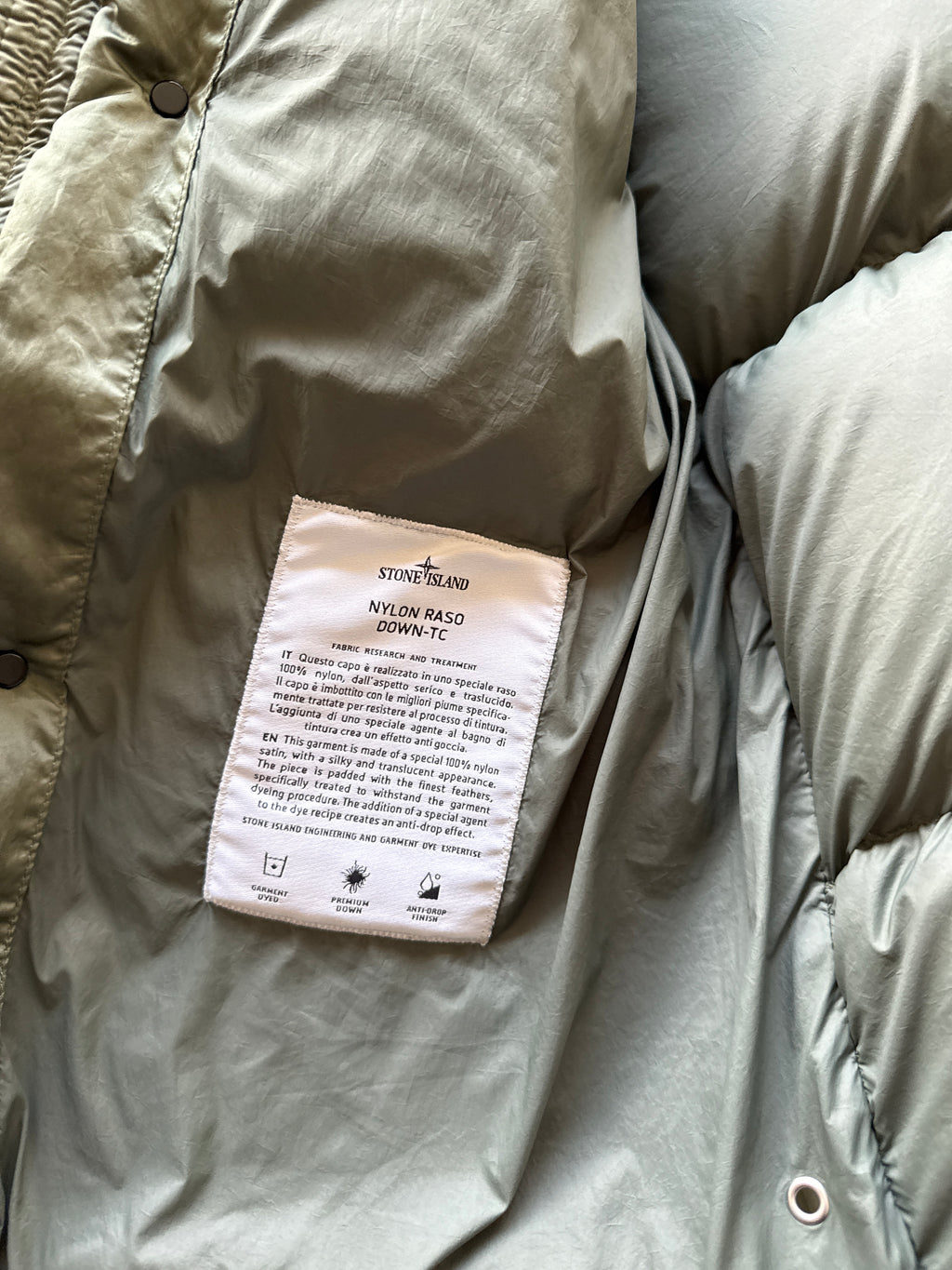 Stone Island Nylon Raso Down Jacket