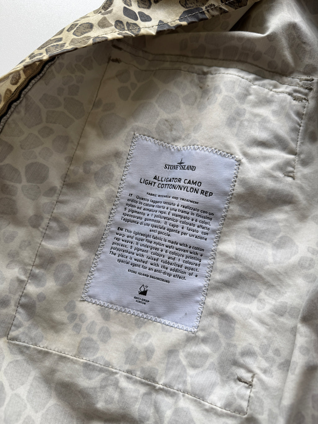 Stone Island Alligator Camo Parka jacket