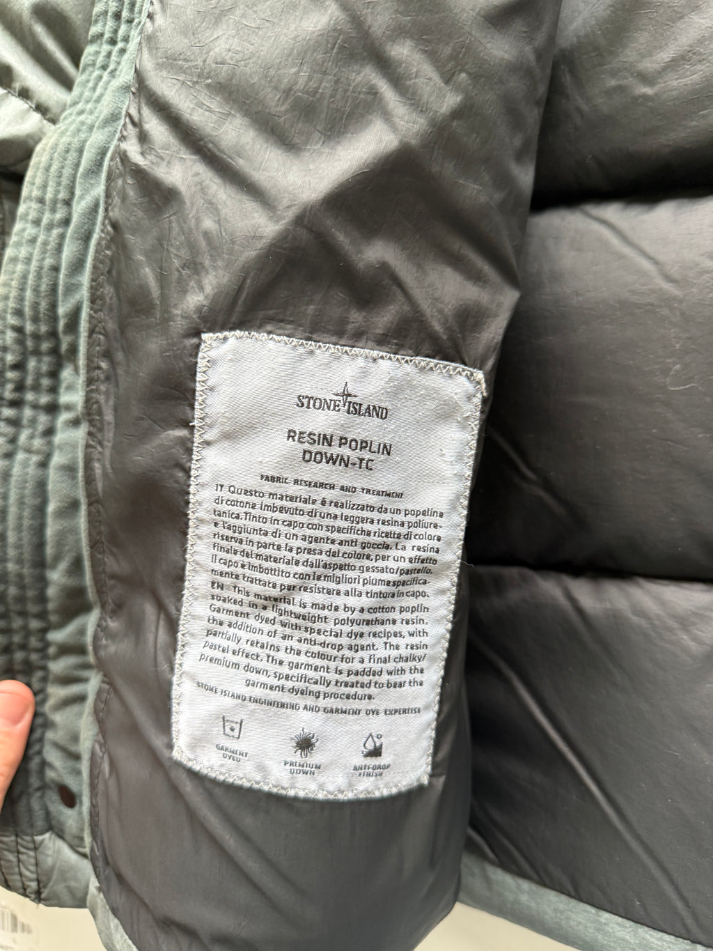 Stone Island Reslin Poplin Down Jacket