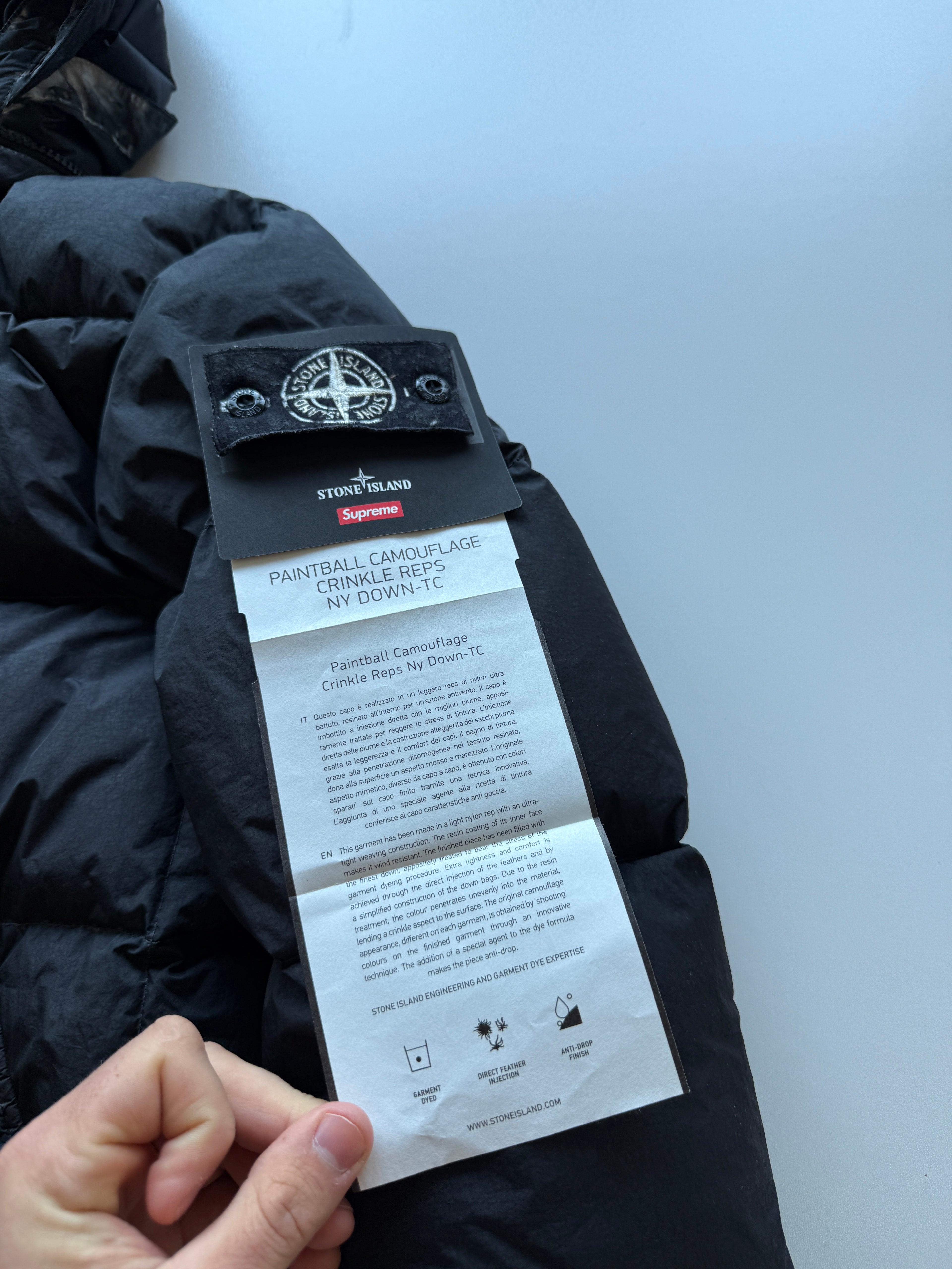Stone Island X Supreme paintball Camo Jacket