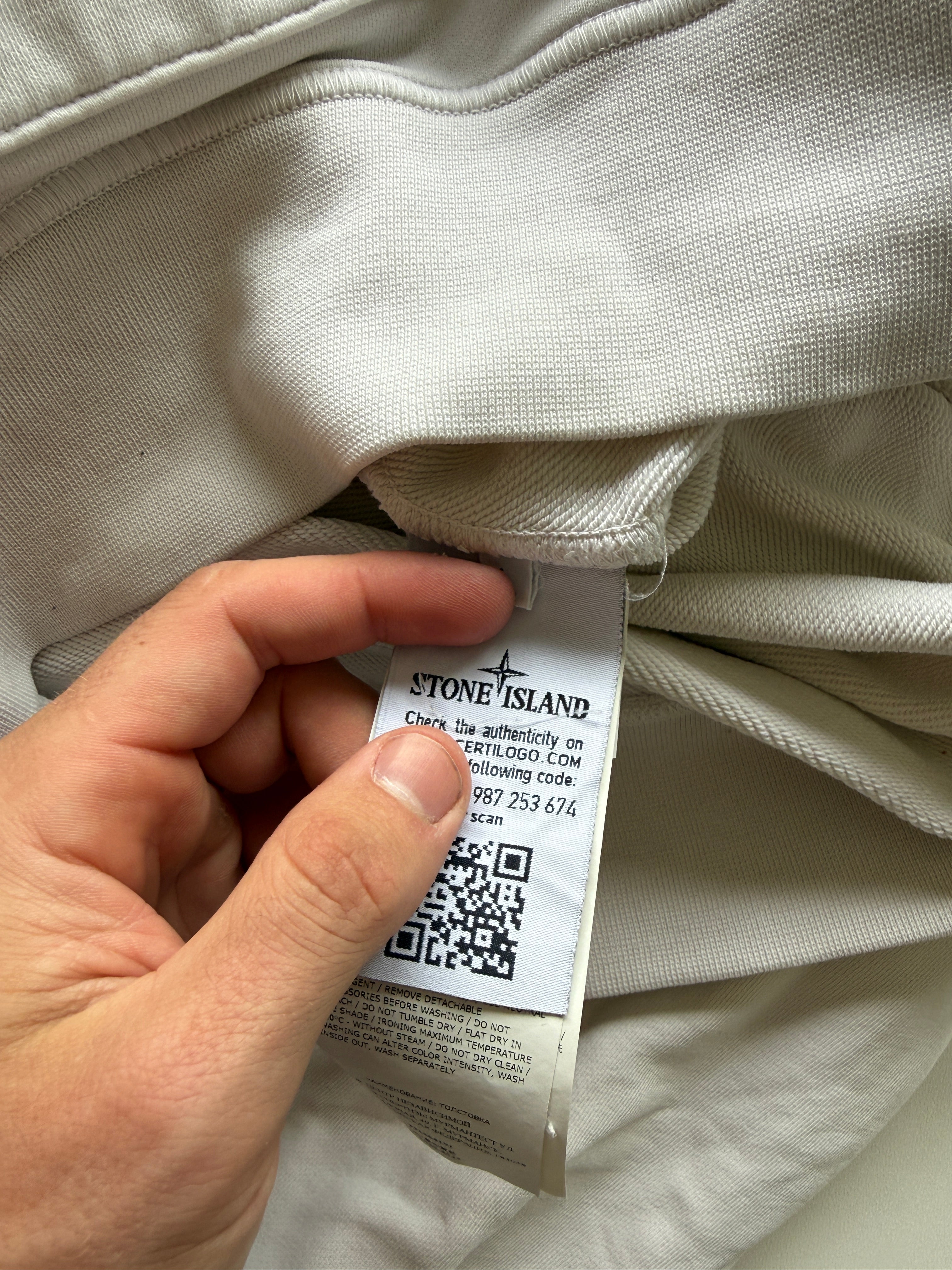 Stone Island White Hoodie
