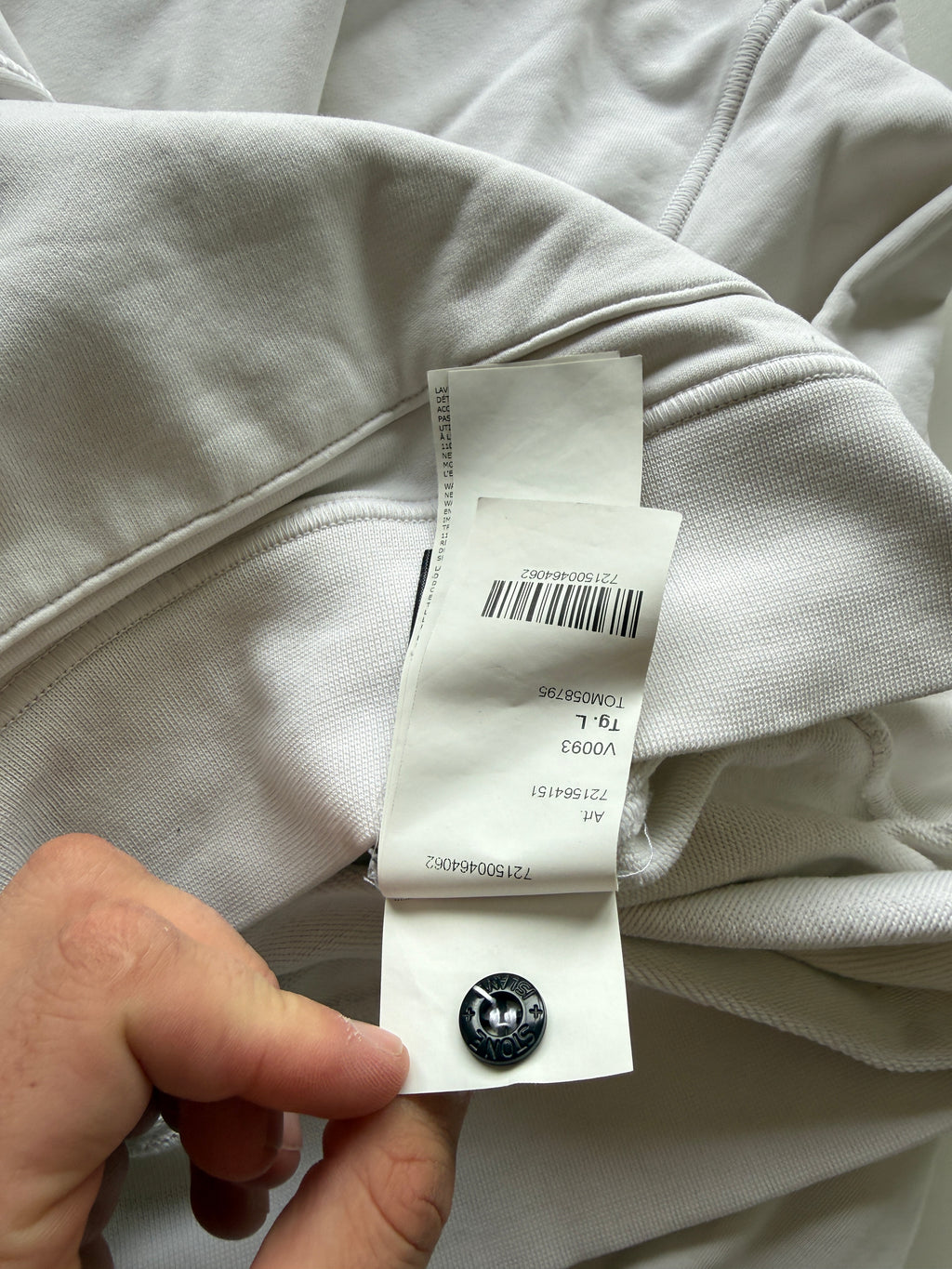 Stone Island White Hoodie