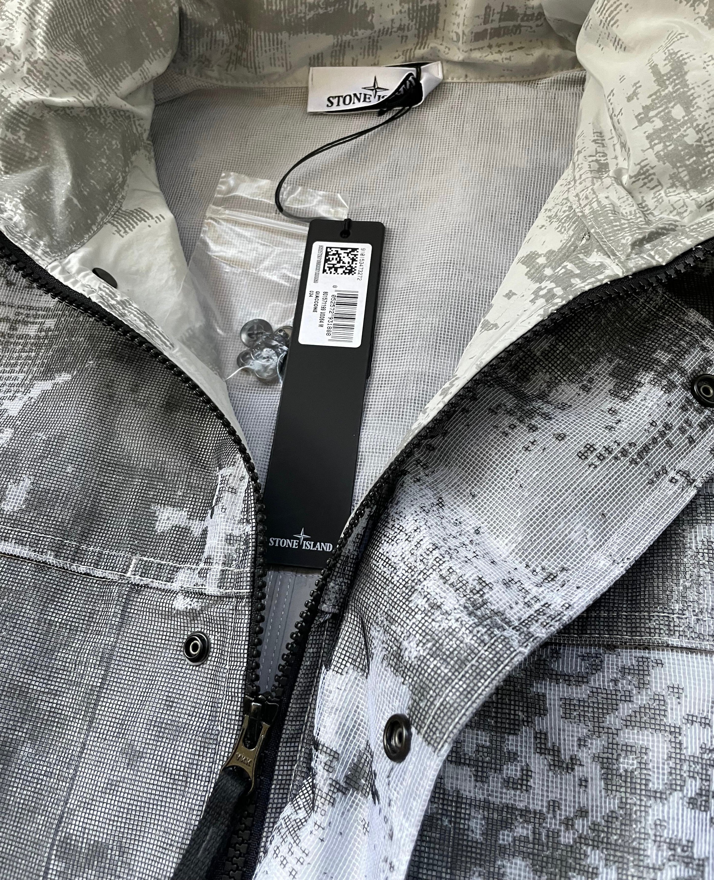 Stone Island Dissolving Grid Camo Reflective Jacket