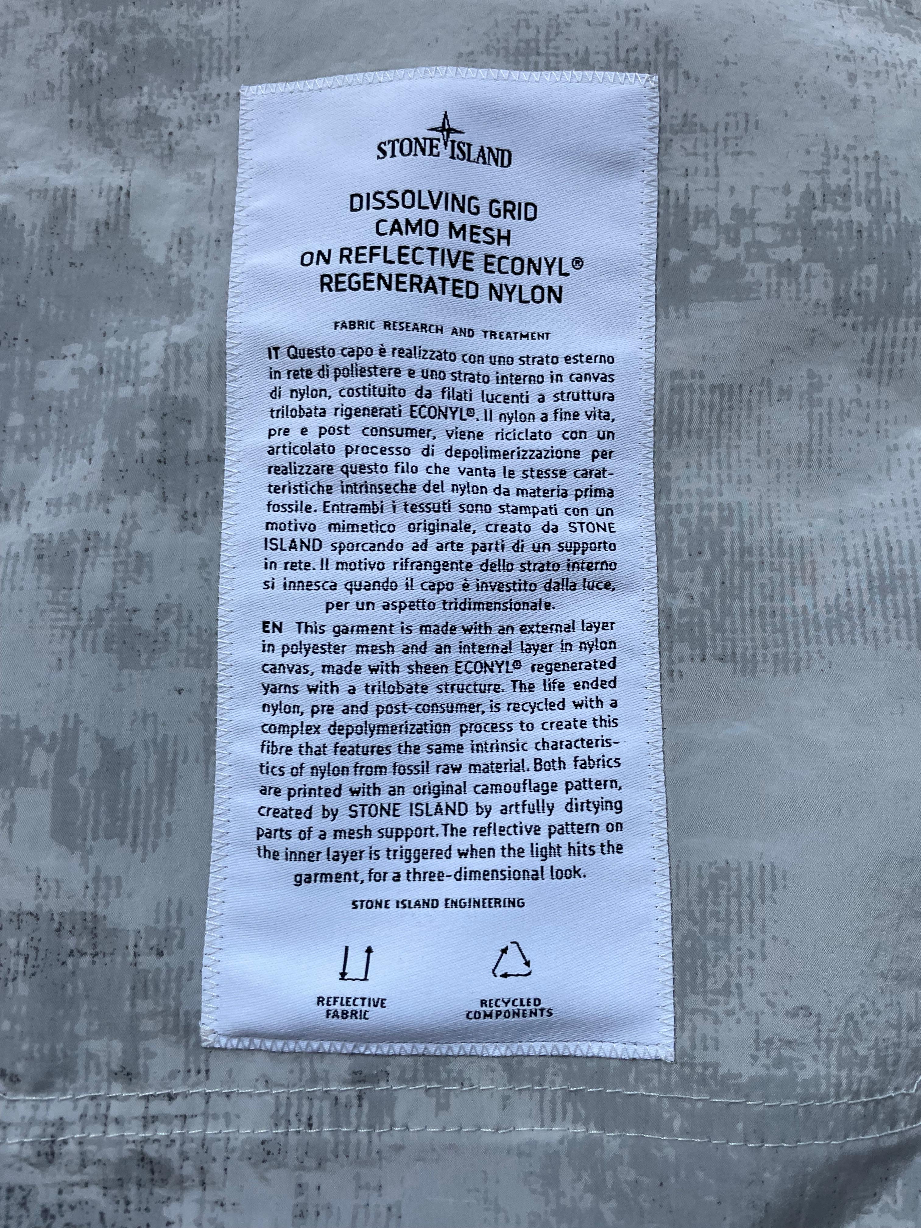 Stone Island Dissolving Grid Camo Reflective Jacket